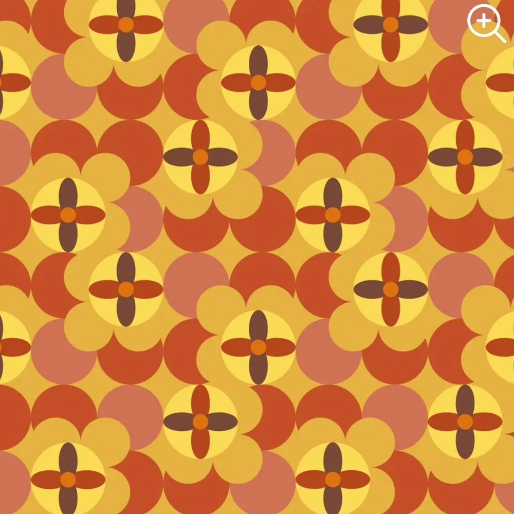 Retro Floral Wall Decor - Yellow and Orange